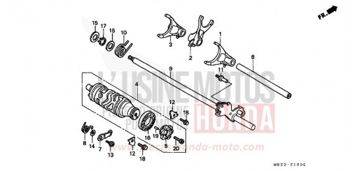 BARILLET DE SELECTION CB600FW de 1998